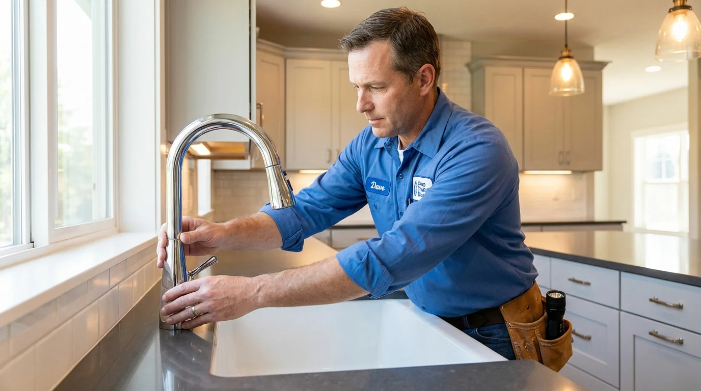 Kitchen faucet installation by Johns Plumbing LLC in Rio